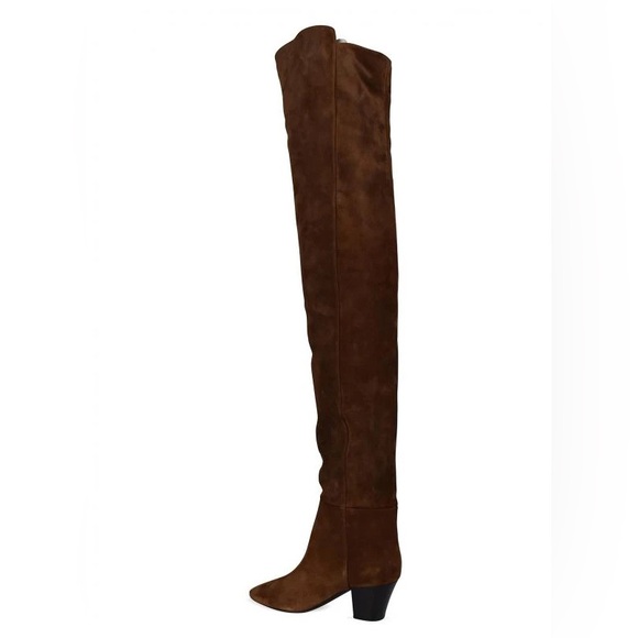 Saint Laurent Sun Land Over-The-Knee Suede Boots - Picture 2 of 11